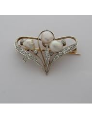 Attractive Antique Diamond Platinum Pin Circa 1900