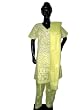 Gift for Her-cotton Womens Clothing Electric Lemon Salwar Kameez Kurtis Womens Top Chikan Embroidery with Dupatta Size L Free Shipping