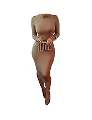 Sexy Knee Length Long Sleeves Cotton Winter Turtleneck Bandage Dress/Bodycon Dress/Club Dress/Party Dress/Midi Dress 