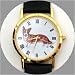 Cardigan Welsh Corgi Watch - Small Face, Brown Leather
