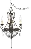 Kathy Ireland Plug-In Swag Mini Chandelier