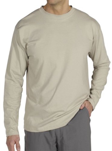 ExOfficio Men's BugsAway Chas'R Crew Long Sleeve Shirt,Wet Sand,X-Large