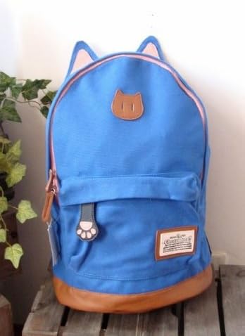 Speaking Life New Style Rucksack Fashion Travel Bag School Bag College Style Backpack-cat Bag (Blue)