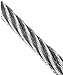 Loos Cableware Division Stainless Steel 302/304 Wire Rope, 7x7 Strand Core, 1/32