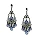  : HEMATITE TONE SAPPHIRE HUES CHELIER EARRINGS
