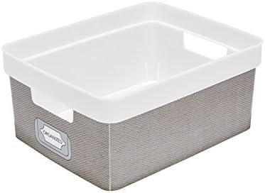 Simplify Taupe Linen Basics Small Resin Tote