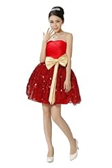 Strapless Cocktail Bubble Dress Sequined  Evening Dress/Prom Dress/Party Dress/Mini Dress  With a Bow(s)