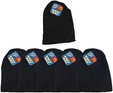 Knit Beanie Scull Cap 6 Piece Bundle