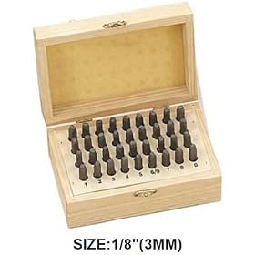 1/8" (3mm) NUMBER N LETTER PUNCH 36 PIECE SET 3mm (1/8")