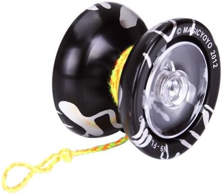 Signspost Magic Yoyo N9 Flouting Cloud Professional Yo-yo Aluminum Alloy Meter with 6 Strings and One Glove Black