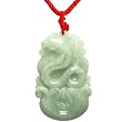 Natural Grade A Jadeite Jade Hand Carved Chinese Zodiac Amulet Pendant Necklace - Snake