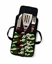 Two Dogs Designs 00422 3-Piece Barbecue Utensil Set with Carrier, Camouflage