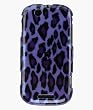Crystal Hard Faceplate Cover Case With Purple and Black Leopard Design for Motorola MB200 Cliq