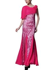 Bateau Neck Chiffon/Tulle Cocktail Floor Length Empire   Waistline Sleeveless Mermaid Sequined  Embroidered Homecoming Dress/Pageant Dress/Prom Dress/Party Dress/Wedding Dress  With Ruffles