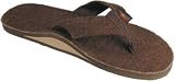 Rainbow Sandals - Mens Hemp Single Layer Brown Size Large (9.5 - 10.5)