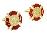 Gold Plated Firefighter Cuff Links Cufflinks Fire