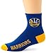 Golden State Warriors Team Color Quarter Socks Mens Size Medium 5-10