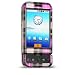 HTC T-Mobile G1 Google Cell Phone Pink Check Design Snap-On Case Cover with Removable Swivel Belt Clip