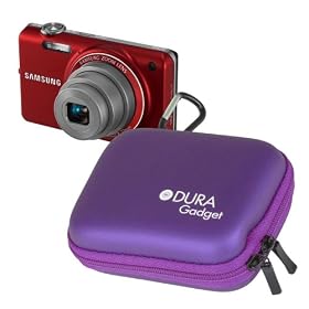 Hardwearing Purple EVA Shell Case For Samsung ST65, ES71, SH100, ST700 & WB150F Cameras, By DURAGADGET