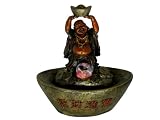 Indoor Fountains item: Lucky Buddha with Color LED Lights Tabletop Indoor LED Water Fountain