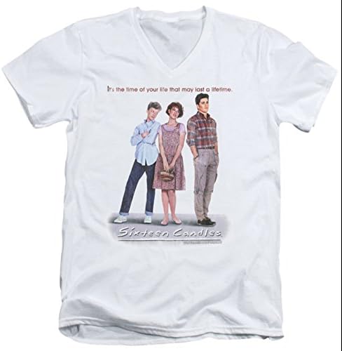 Sixteen Candles - Mens Poster V-Neck T-Shirt, XX-Large, White