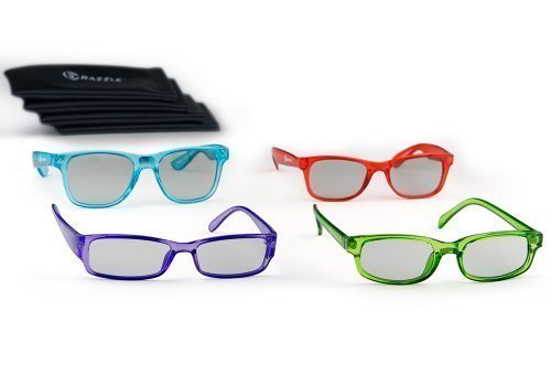 3RAZZLE 3D Glasses for Passive 3D TVs MULTI-PACK