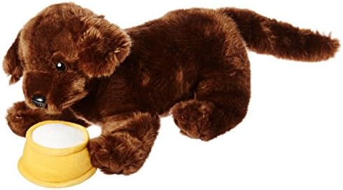 Teeboo 20-Inch Chocolate Lab Dog (Chocolate) with Sounds Bark - Interactive Plush Toy