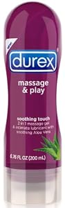 Durex Massage & Play 2 in 1 Massage Gel and Intimate Lubricant, Soothing Touch, 6.76 Ounce