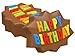 SpinningLeaf Happy Birthday Sandwich Cookie Chocolate Candy Mold