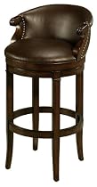 Big Sale Pastel Furniture PN-227-26-DC-985 Princetown Swivel Barstool, 26-Inch, Distressed Cherry and Bonded Ridge Leather