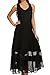 Sakkas Zendaya Stonewashed Rayon Embroidered Floral Vine Sleeveless V-neck Dress