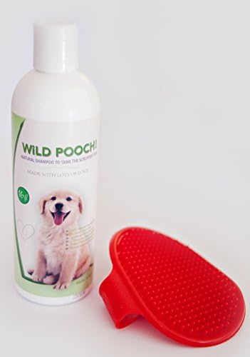 Natural Dog Shampoo and Bath Brush. Gentle Pet Shampoo With Natural Oils, WILD POOCH!
