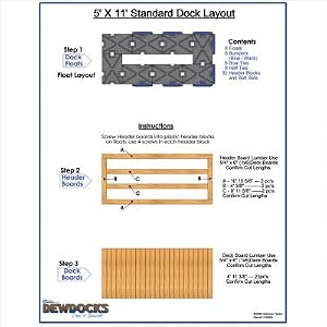 Dewdocks Standard Dock (Beige Blue,5 X 11-Feet) by