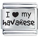 I Love My Havanese Laser Italian Charm