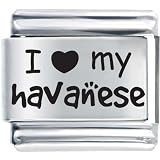 I Love My Havanese Laser Italian Charm