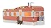 MTH 30-90579 Salmon & White Stainless Mobile Home w/LED Christmas Lights
