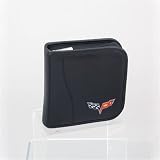 Corvette 1602 C6 Black Leather Zip 14 CD Holder