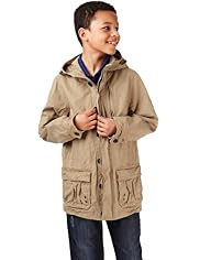 Pure Cotton Lightweight Hooded Parka with Stormwear™