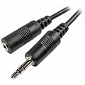Cables Unlimited AUD-1000-25 3.5mm Male to Female Stereo Cable (25 Feet, Black)
