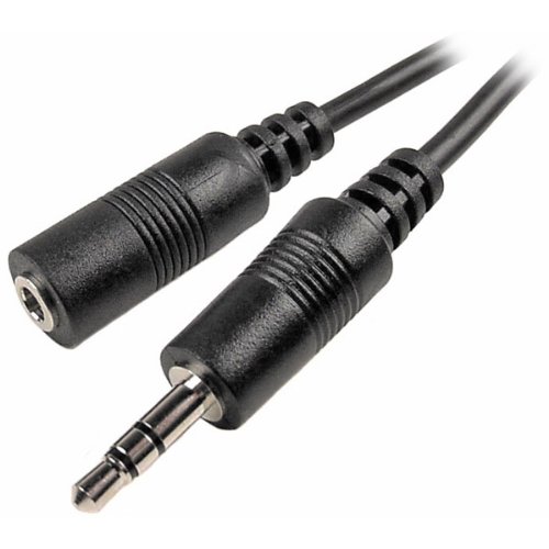 Cables Unlimited AUD-1000-25 3.5mm Male to Female Stereo Cable (25 Feet, Black)