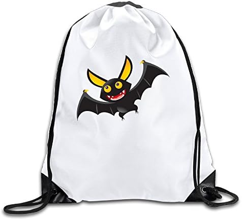 Halloween Bat 100% Polyester Fiber Drawstring Tote Bag One Size