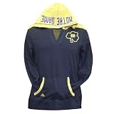 Notre Dame Fighting Irish Navy Hooded Long Sleeve Ladies Top at adidas