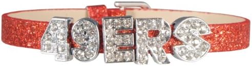 49ers Rhinestone Red Glitter Bracelet