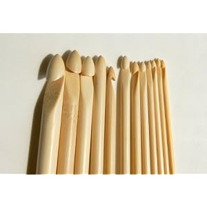 U-nitt-9-inch-bamboo-tunisian-afghan-crochet-hooks-12-hook-sz-D-P-12-sz-lot