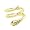 Fabulous Solid Yellow Gold Natural Tanzanite & Ruby Detailed Snake Ring - Size 5 - Finger Sizes 5 to 12 Available
