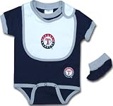Texas Rangers Kid Athlete Bib and Bootie Creeper