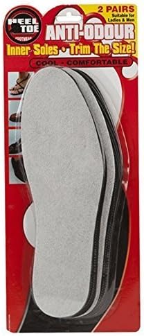 2 PAIRS EXTRA FRESH INSOLES Anti Odour Controller Eaters Unisex Ladies Men's Woman's Padded Support Boots Sport Shoes Inserts Comfort Footwear Shock Absorbing Trainers Anti Slip by Insoles