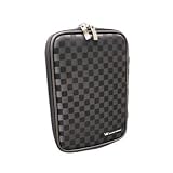 Sony PRS-505/LC Blue Digital Book Reader CaseCrown Double Memory Foam Pouch Case - Checker Style