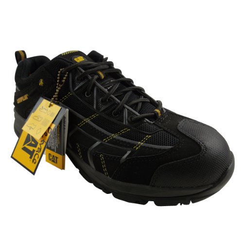 Mens Cat Safety Boots Work Steel Toe Cap Retrace Black Trainer Shoes Size 7-11