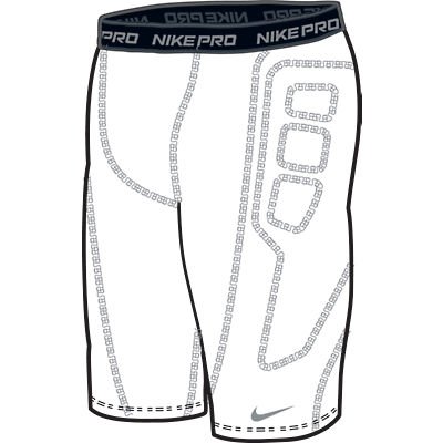 Nike 299398 Pro Combat Hyperstrong 9 inch Adult Heist Slider - White